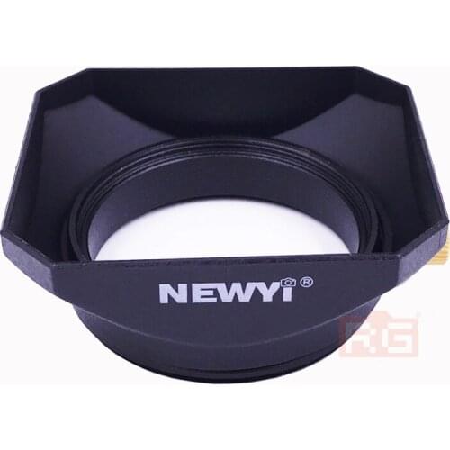 NEWYI Square Lens Hood 37mm, 39mm, 40.5mm, 43mm, 46mm, 49mm, 52mm, 55mm, 58mm Lens hood for Canon Nikon Fuji Sony Camera