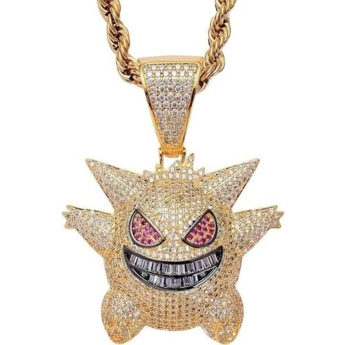 Men and Womens Chain Necklaces Bling CZ Pendant Necklace Jewelry