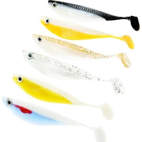 HiUmi 6pcs 11.5cm 11g soft bait 6 colors fishing tackle fishing lures Simple opp bag package Soft lures