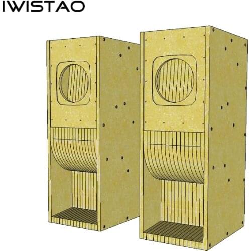 IWISTAO HIFI 8 Inches Full Range Speaker Empty Cabinet Kits 1 PC MDF Labyrinth Structure for Tube Amplifier