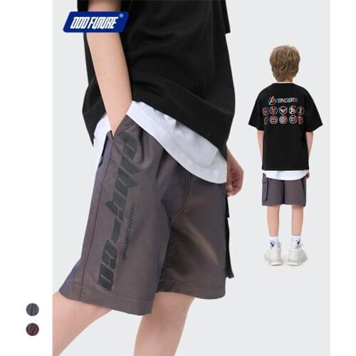 Summer New Childrens Shorts Casual Loose Teen Boys Cotton Shorts Pants 2021 Kids Fashion Letter Print Cargo Shorts Boys Shorts