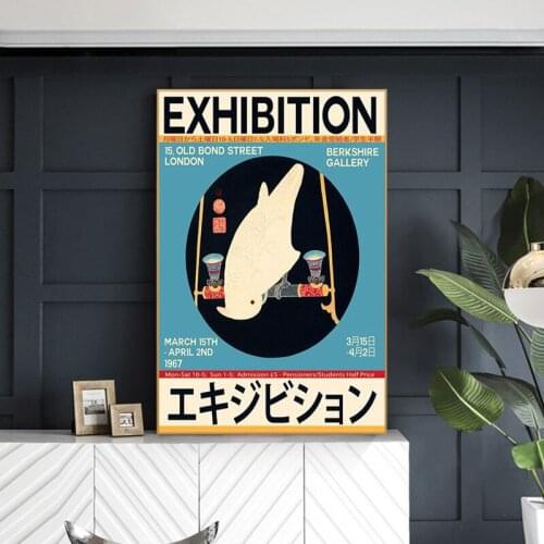 London 1967 Unique Exhibition Japan Week New School Canvas Painting Art Poster Wall Decoration Living Room Home Decoration