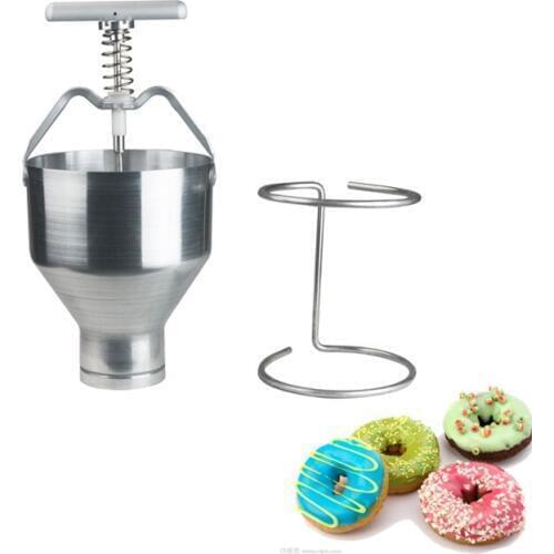 Mini Manual Donut Maker Machine T-03 Stainless steel Cake Donut Hopper with Stand Commercial household donut molding machine 1PC