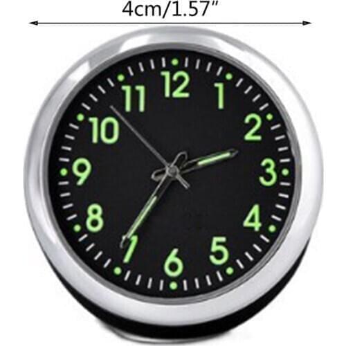 Mini Luminous Car Quartz Clock Exquisite Digital Clock Universal Pocket Stick-On 67JB