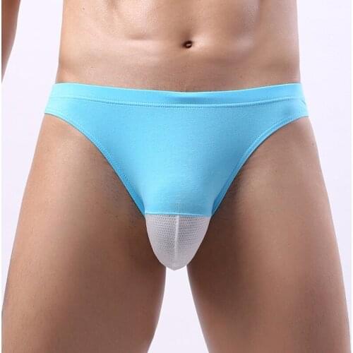 Antibacterial Cotton Mens Underwear Briefs Pure Color Breathable Comfortable In Style