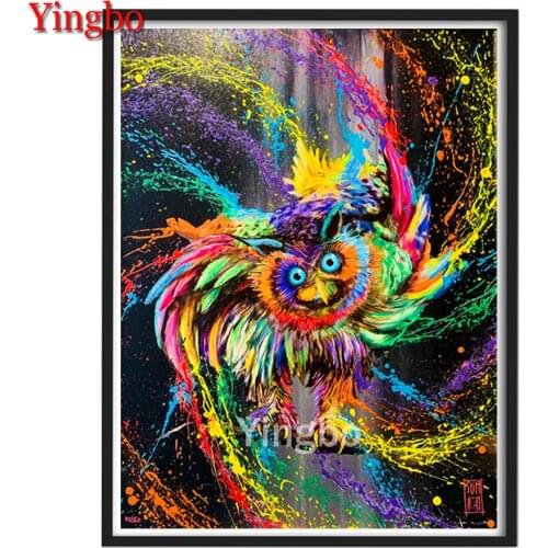 DIY Diamond Painting Color Abstract Owl Handicraft Sale Diamond Embroidery Needlework Mosaic Painting Rhinestone Kit Wall Art