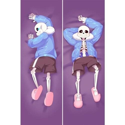 New Japanese Anime Game Undertale Sans Skeleton Brother Throw Otaku Dakimakura Gifts Bedding Hugging Body Pillow Case 150x50 CM