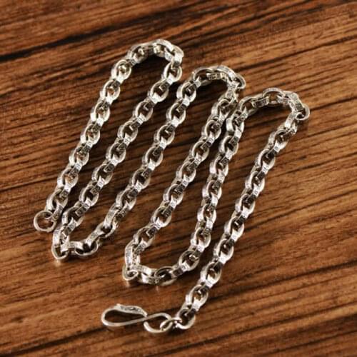 New Arrival S925 Silver Necklace Chain O Link Chain Necklace For Men Vintage Necklace Chain Stamp S925