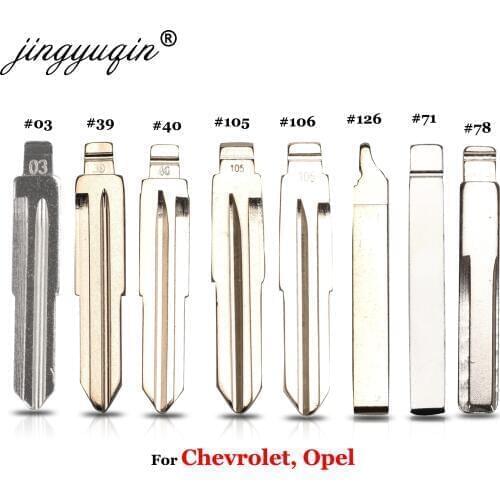 Jingyuqin Flip Car key Blade No.03 #39 40 105 106 71# HU100 for Chevrolet Cruze SPrak Aveo Camaro Equinox Opel HU43 KD KEYDIY