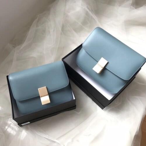 Luxury Handbag Women Bag Designer Real Genuine Leather Shoulder Bag Women Messenger Bag Cowhide Tan Tofu Purses and Handbags