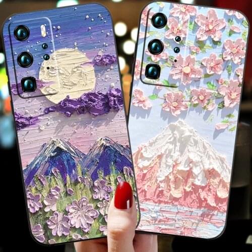 Luxury 3D Relief Flower Coque For P20 P30 P40 Pro Case Cover Mate 40pro Honor 20 10 Lite P Smart 2019 Nova 5t P30lite Phone Bag