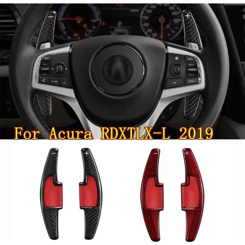 Car Styling Real Carbon Fiber Steering Wheel Shift Paddle Shifter Extension For Acura RDXTLX-L 2019