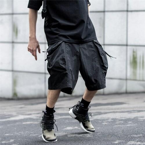 Catsstac Wide shorts with 3d pockets breathable light nylon material techwear streetwear ninjawear