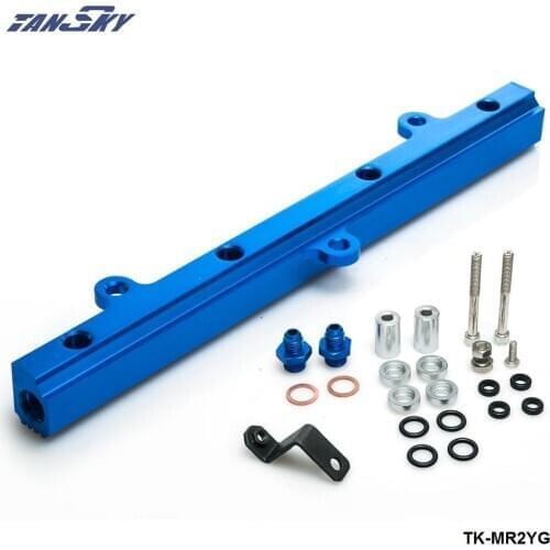 Performance Billet Aluminum Intake Fuel Injector Rail Kit For Toyota MR2 3S-GTE Blue TK-MR2YG