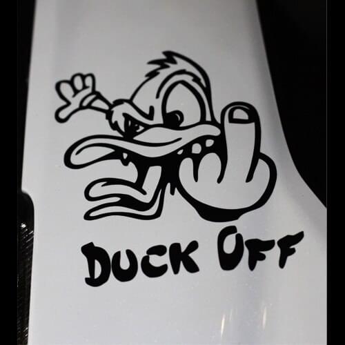 Funny duck off motorcycle waterproof stickers applique for cruze chery tiggo forester etc. (Color: b