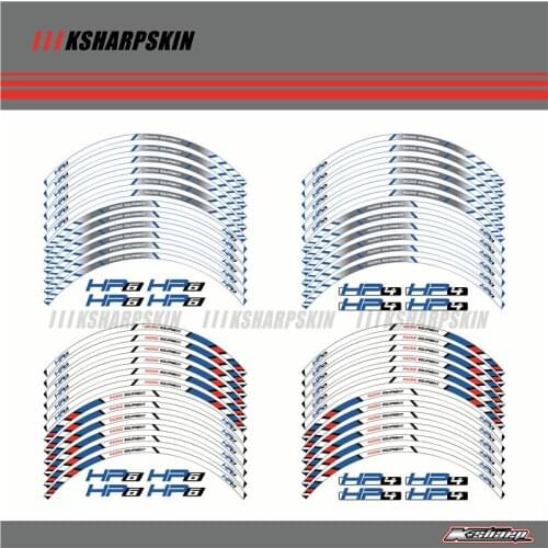 12 X Thick Edge Outer Rim Sticker Stripe Wheel Decals For BMW HP4 HR6 17