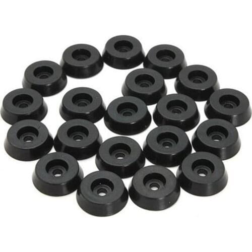 20pcs M3 Rubber Screw Hole Rubber Foot Pads Household Appliances Protection pad 18x15x5mm Cone Rubber Machine damping Mat