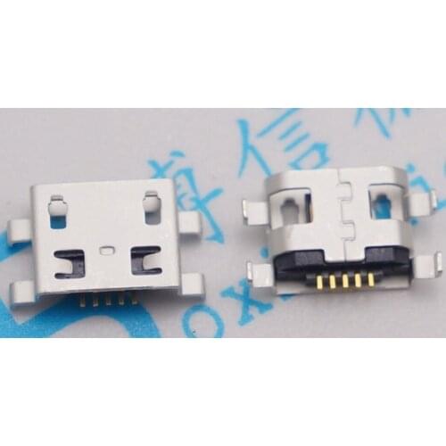20pcs Micro USB 5pin 0.8 no side Flat mouth without curling side Female Jack For Mobile Phone mini USB Connector Free shipping