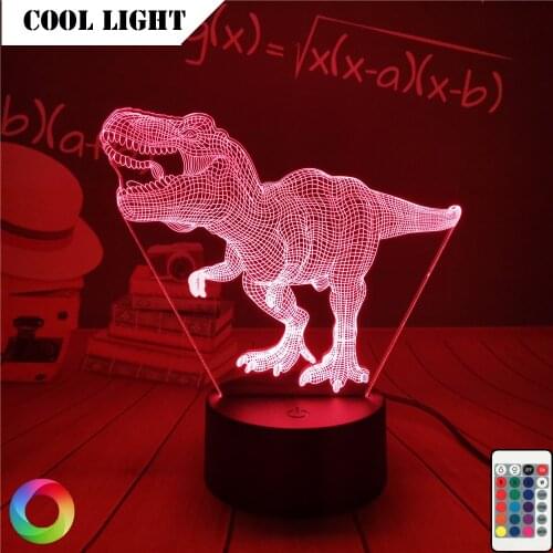 3D LED Night Light Lamp Dinosaur Series 16Color 3D Night light Remote Control Table Lamps Toys Gift For kid Home Decoration