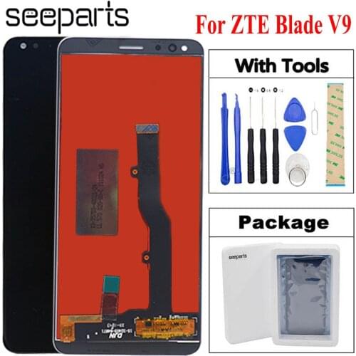5.7'' New Black / Gold For ZTE Blade V9 V0900 Full LCD DIsplay + Touch Screen Digitizer Assembly Replacement 100% Tested