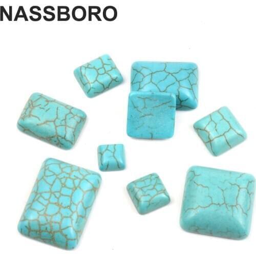 8mm 10mm 12mm Square Dome Cameo Cabochon Beads Loose Natural Stone Flatback Scrapbooking Cabochon Setting For Diy Jewelry Making