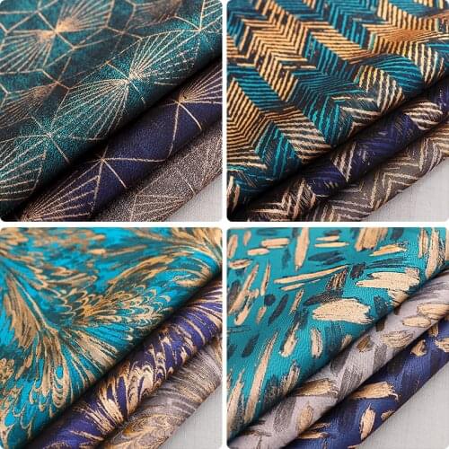 Satin jacquard brocade fabrics sewing materials for womens dress high-end fashion design fabric sewing fabrics by the meter