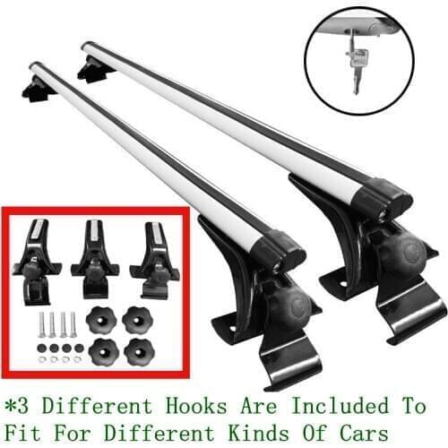 125CM 135CM Universal Car Roof Racks Kit No Need Original Roof Rail Aluminum Alloy Crossbar Luggage Carrier For Sedan Saloon