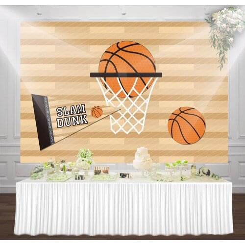 Birthday Party Backdrop Basketball Themed Backgrounds Slam Dunk Photo Studio Background Dessert Table Decors Photocall Banners