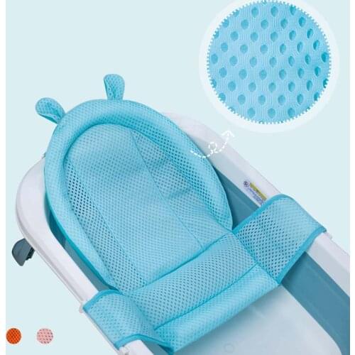 Baby Bath Pad Portable Newborn Shower Grid Cushion Bed Baby Bath Net Bath Protection Mat Bath Accessories Non-Slip Bathtub Mat