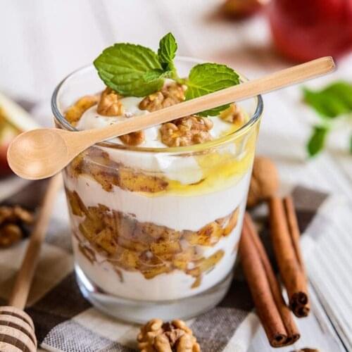 Hot 8 Pcs Wooden Spoon Long Handle Wood Spoons Cocktail Mixing Spoons Stirring Coffee Soup Iced Tea Used for Kitchen Cooking