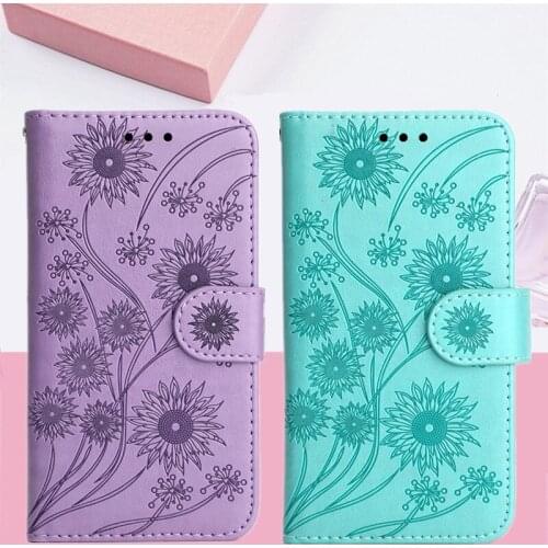 Sunflower Leather wallet Case for xiaomi Redmi Note 10 9 7 6 8 Pro 8T Redmi 10 X 9T 7A 8A 9C 9A 9AT Flip Case Poco M3 X3 NFC Pro