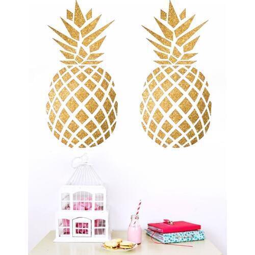 Scandinavian Style Creative Pineapple Childrens Room Restaurant Bedroom Wall Stickers Simple European DIY home decorations 1PC