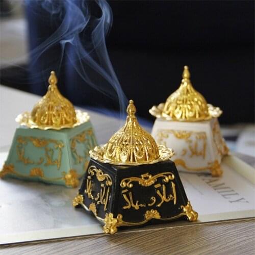 Retro Arabic Resin Incense Burner Delicate Middle East European Style Incense Holder Censer Home Decoration Ornament