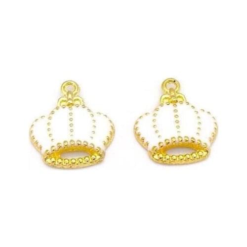 Fashion 5 pcs crown charms Fit DIY Handmade necklace earring bracelet charms Jewelry Making
