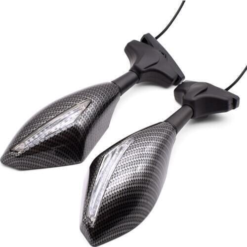 Motorcycle Mirror Motorbike Rearview Black Carbon Fiber Side Mirrors For Honda CBR600F Hornet 250 Hornet CB599 CB600