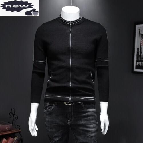 Men Cardigan Jacket 2021 New Slim Knitting Sweater Autumn Winter Zipper Long Sleeve Casual Sweaters Outerwear Oversize 4XL