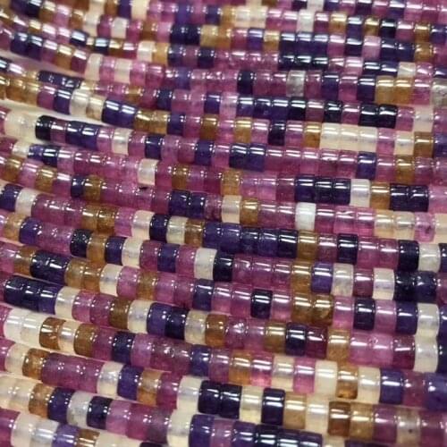 Natural Sugilite Roundell Wheel Beads DIY necklace bracelet for needlework loose perle Color optimization for jewelry making