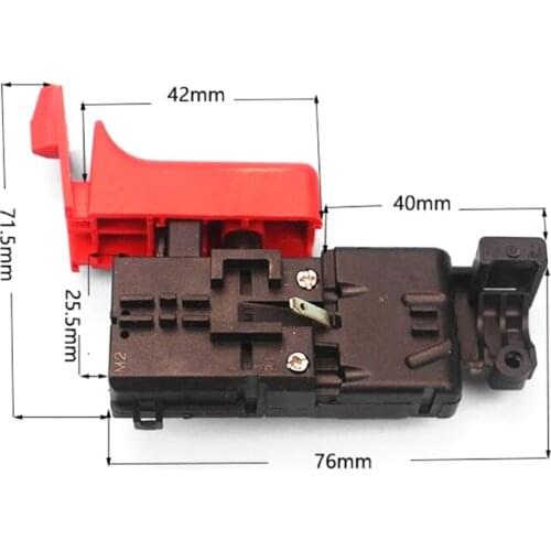 Professional Hand Drill Trigger Switch Speed Control Switch Push Button Power Tool Replacement Parts AC 250V 4A 5E4 Au04 21