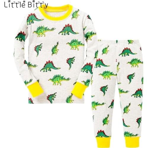 Fashion New Spring Autumn Summer Baby Kids Boys Long Sleeve Cotton Dinosaur Pajamas Sets Kids Dragon Animal Pajamas Pyjamas Kids