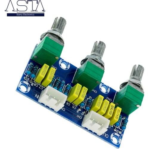 XH-M802 Amplifier Board High and Low Voltage Mixer Tone Board Volume Control Subwoofer PCB Adjustment Amplificador