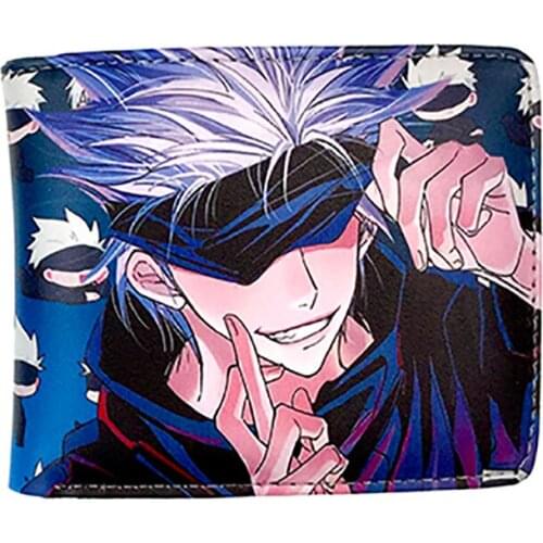 Popular Anime Cartoon Jujutsu Kaisen Wallet With Coin Pocket Card Holder For Mens Womens Purse High Quality