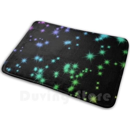 Rainbow Starscarpet92 Carpet Black Rainbow Star Stars Space Glow Glow In The Dark Sparkle