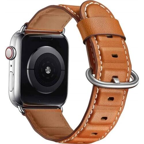 Genuine Leather strap for Apple watch band 44mm 40mm 38mm 42mm Accessories belt watchband bracelet iwatch series 3 4 5 se 6 band