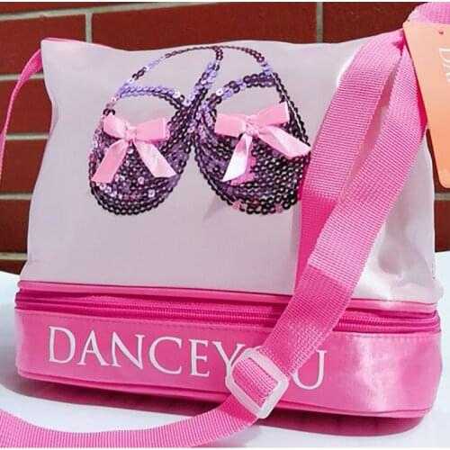 Pink Child Ballet Bags Baby Ballet Sports Yoga Dance Gymnastic Lovely Cute Bag For Girls Barrels Handbag