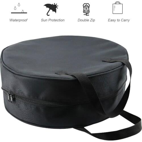 16 Inch Cable Storage Carry Bag With Carry Handle Double Zip Round Water Hose Storage Bag for Gardening Equipment Oxford Cloth