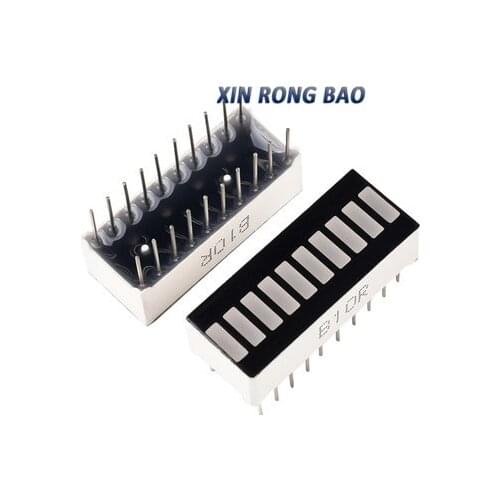 2pcs LED Display 10 Segment Bar Graph Red Green Blue White Yellow Green Numbers Signs Cube Bars Graphics Bar-Graph Module DIY