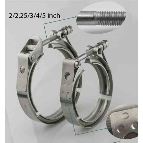 V band Clamp Universal Stainless steel 2/2.25/3/4/5 inch exhaust downpipe V band clamp clip High Quality