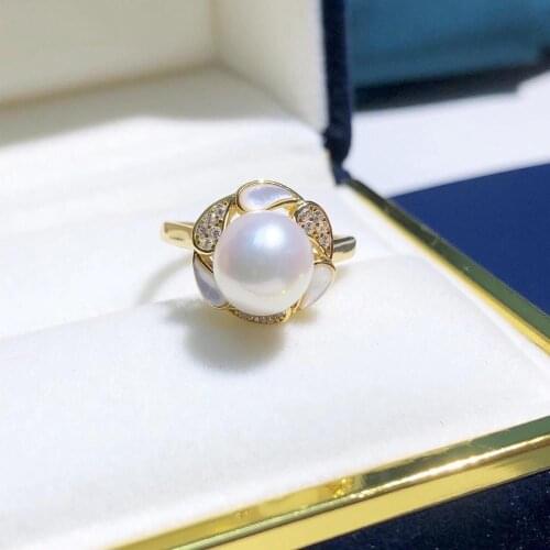 Party Jewelry Gift 925 Sterling Silver Adjustable Ring Settings Findings Mountings Parts for Pearl Corals Jade Crystal, 5pcs/lot