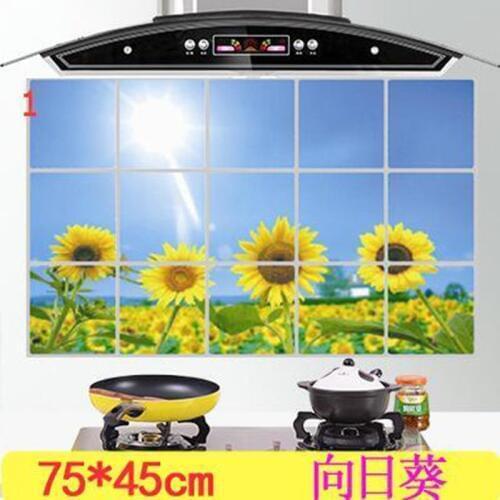 1Pcs kitchen Anti-smoke Sticker Resistant to High Aluminum Foil Tiles Cabinet Stickers Decorative Home Wall Sticker 7z-ca074