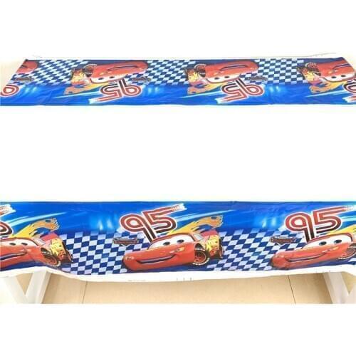 1Pc 108*180cm Table Cover Disney Cars Theme Boy Happy Birthday Party Disposable Decoration Baby Shower Cartoon Tablecloth Supply